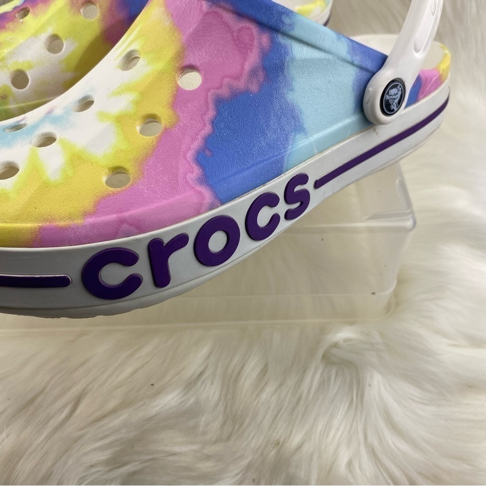 CROCS CLASSIC TIE DYE  CLOGS SIZE 10M 12W - Picture 8 of 8